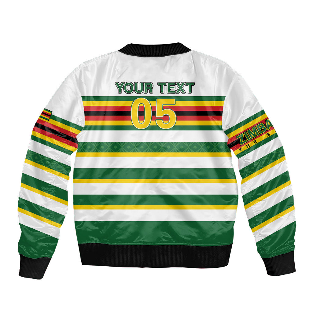 Zimbabwe Rugby Custom Sleeve Zip Bomber Jacket Sables National Pride