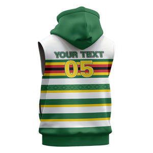Zimbabwe Rugby Custom Sleeveless Zip Hoodie Sables National Pride