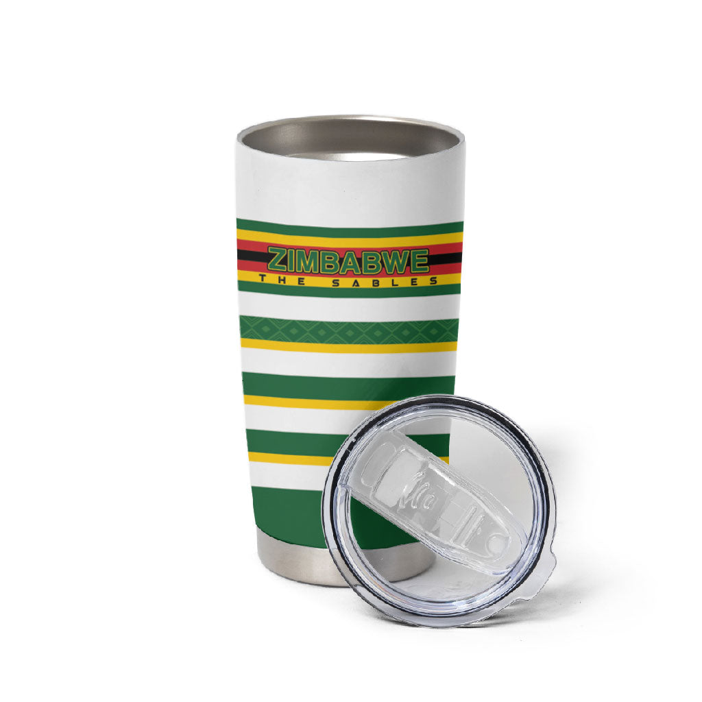 Zimbabwe Rugby Custom Tumbler Cup Sables National Pride