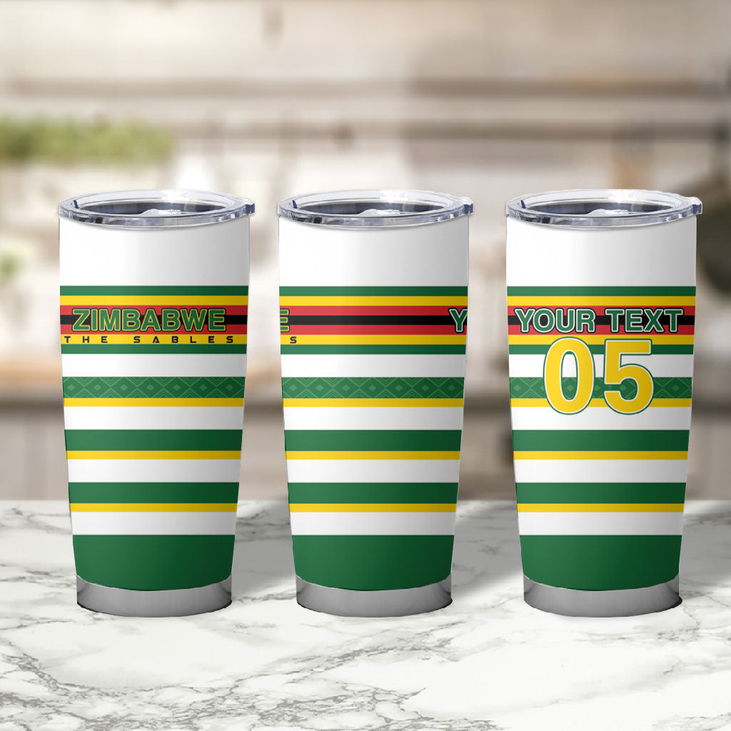 Zimbabwe Rugby Custom Tumbler Cup Sables National Pride