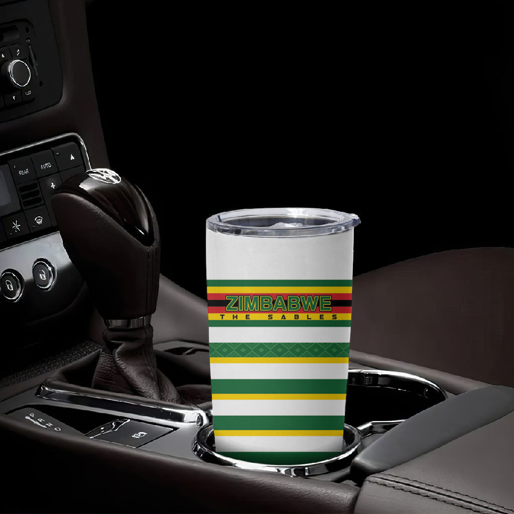 Zimbabwe Rugby Custom Tumbler Cup Sables National Pride