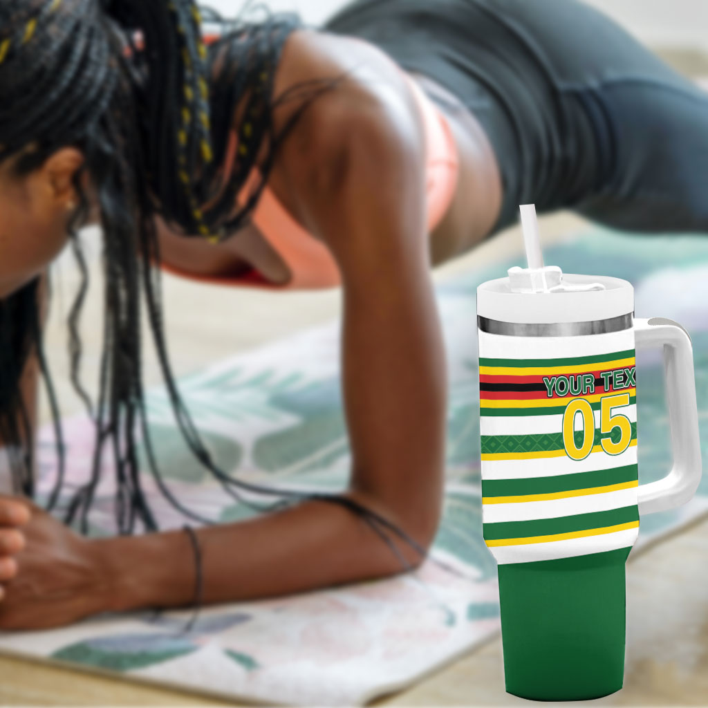 Zimbabwe Rugby Custom Tumbler With Handle Sables National Pride