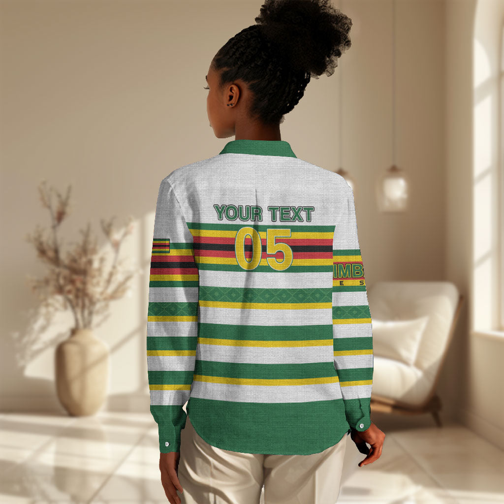 Zimbabwe Rugby Custom Women Casual Shirt Sables National Pride
