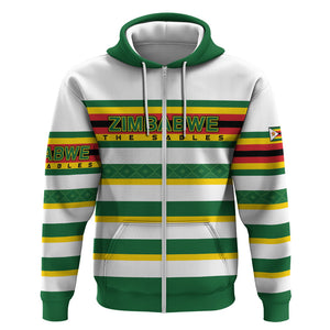 Zimbabwe Rugby Custom Zip Hoodie Sables National Pride