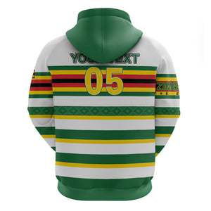 Zimbabwe Rugby Custom Zip Hoodie Sables National Pride