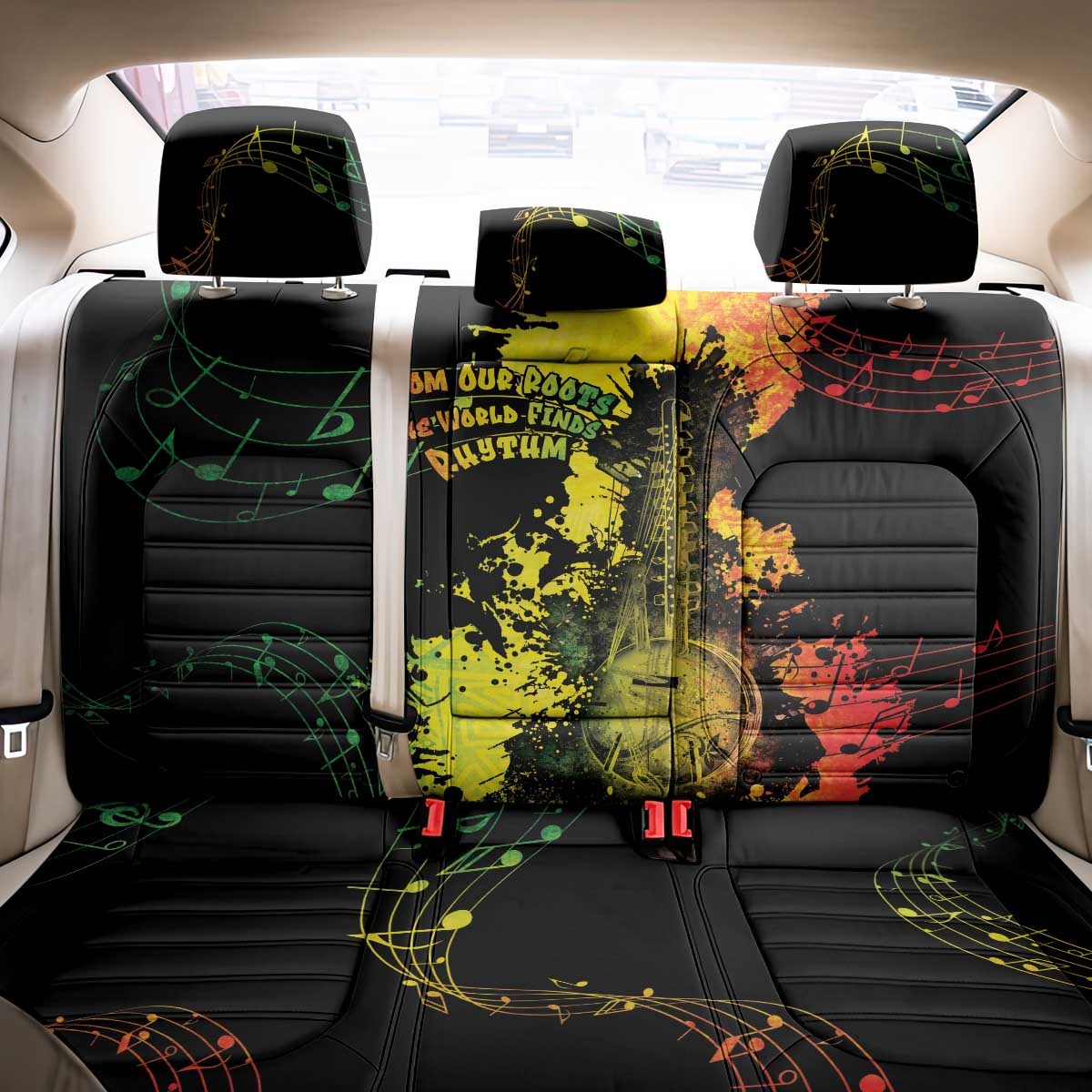 Afro Music Pride Back Car Seat Cover From Our Roots The World Finds Rhythm - African Pride