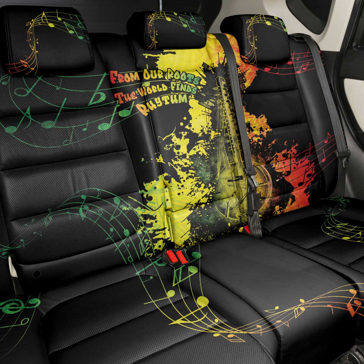 Afro Music Pride Back Car Seat Cover From Our Roots The World Finds Rhythm - African Pride