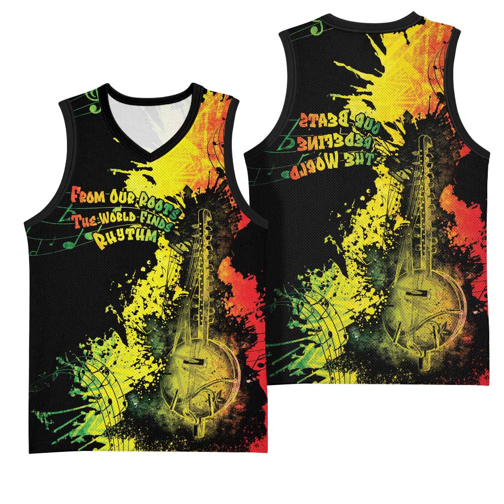 Afro Music Pride Basketball Jersey From Our Roots The World Finds Rhythm - African Pride