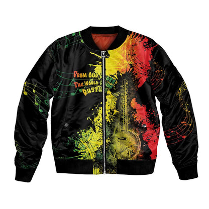 Afro Music Pride Bomber Jacket From Our Roots The World Finds Rhythm - African Pride