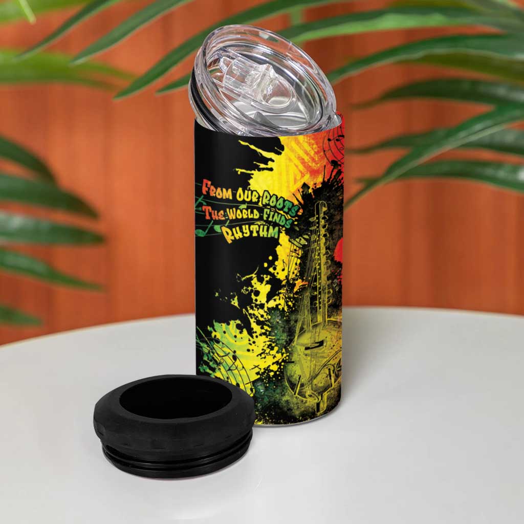 Afro Music Pride 4 in 1 Can Cooler Tumbler From Our Roots The World Finds Rhythm - African Pride