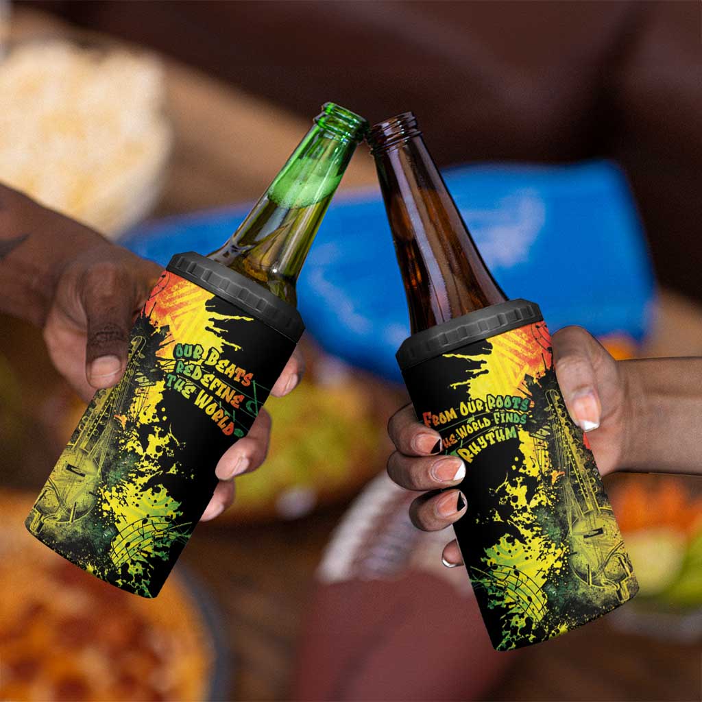 Afro Music Pride 4 in 1 Can Cooler Tumbler From Our Roots The World Finds Rhythm - African Pride