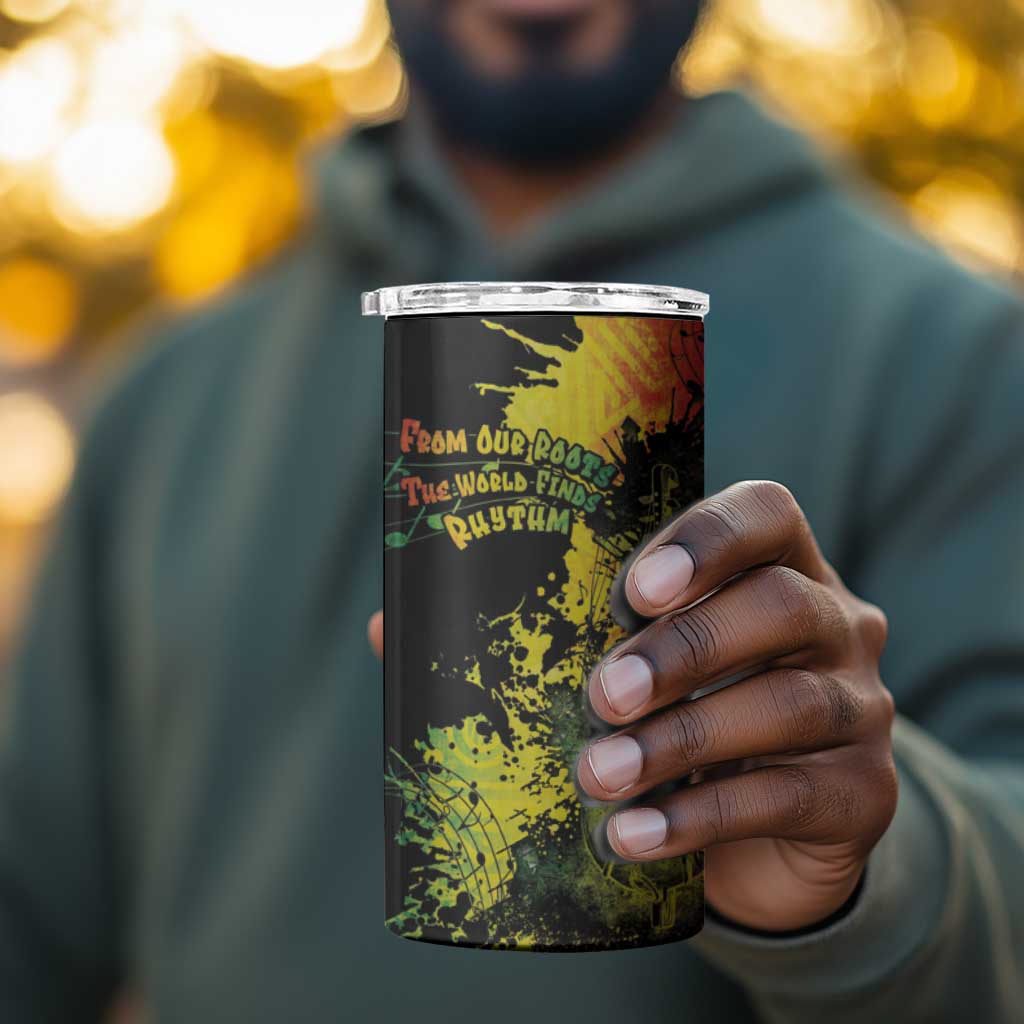 Afro Music Pride 4 in 1 Can Cooler Tumbler From Our Roots The World Finds Rhythm - African Pride