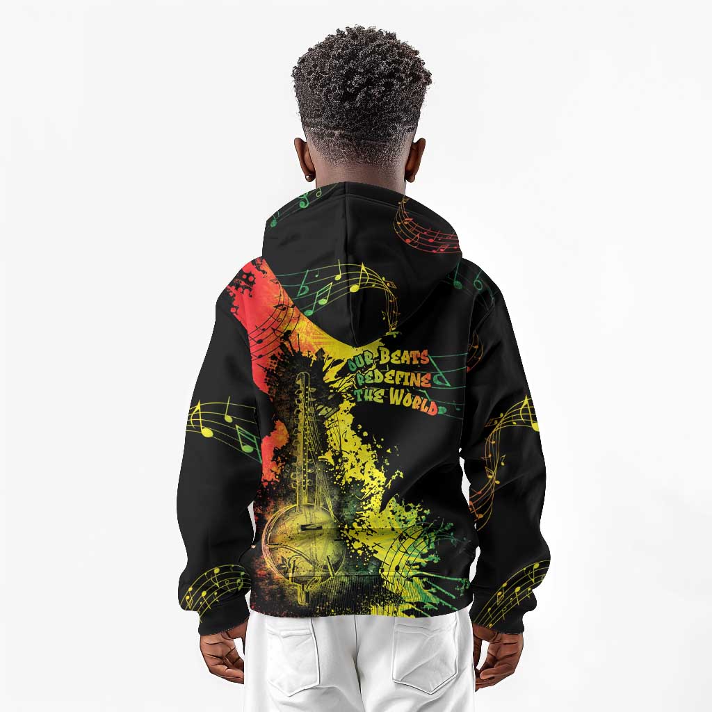 Afro Music Pride Kid Hoodie From Our Roots The World Finds Rhythm - African Pride