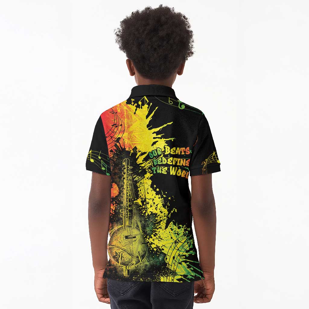 Afro Music Pride Kid Polo Shirt From Our Roots The World Finds Rhythm - African Pride