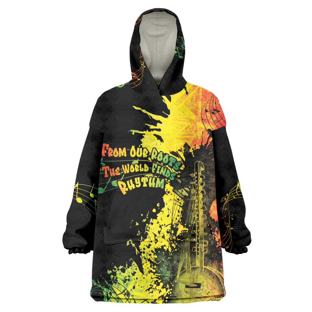 Afro Music Pride Kid Wearable Blanket Hoodie From Our Roots The World Finds Rhythm - African Pride