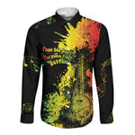 Afro Music Pride Long Sleeve Button Shirt From Our Roots The World Finds Rhythm - African Pride