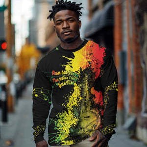 Afro Music Pride Long Sleeve Shirt From Our Roots The World Finds Rhythm - African Pride