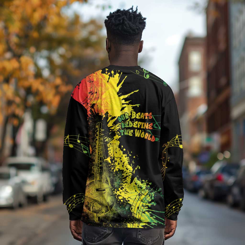Afro Music Pride Long Sleeve Shirt From Our Roots The World Finds Rhythm - African Pride
