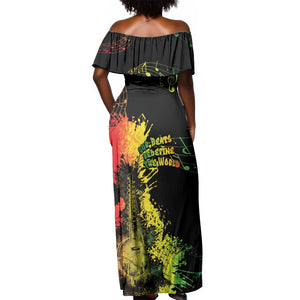 Afro Music Pride Off Shoulder Maxi Dress From Our Roots The World Finds Rhythm - African Pride
