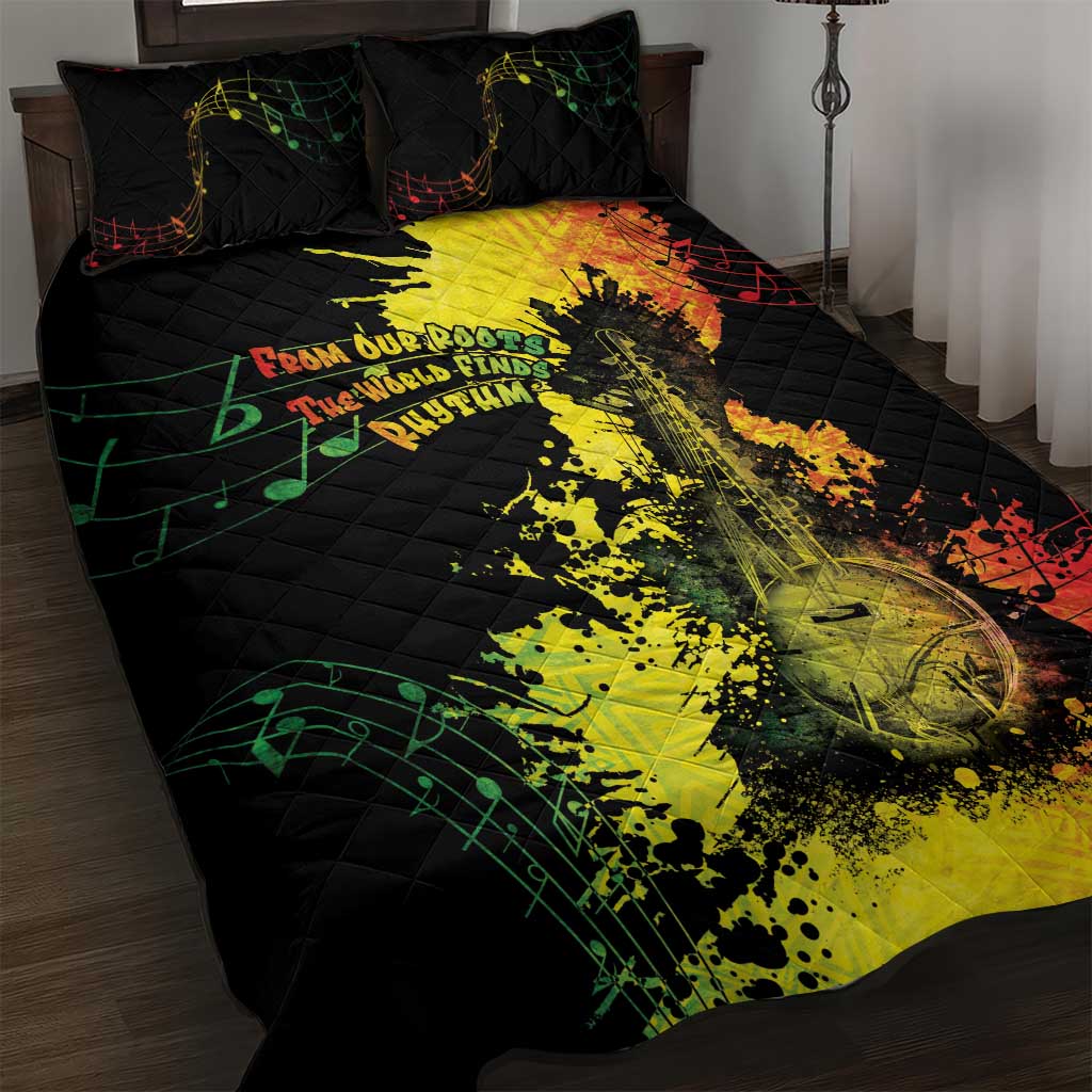 Afro Music Pride Quilt Bed Set From Our Roots The World Finds Rhythm - African Pride
