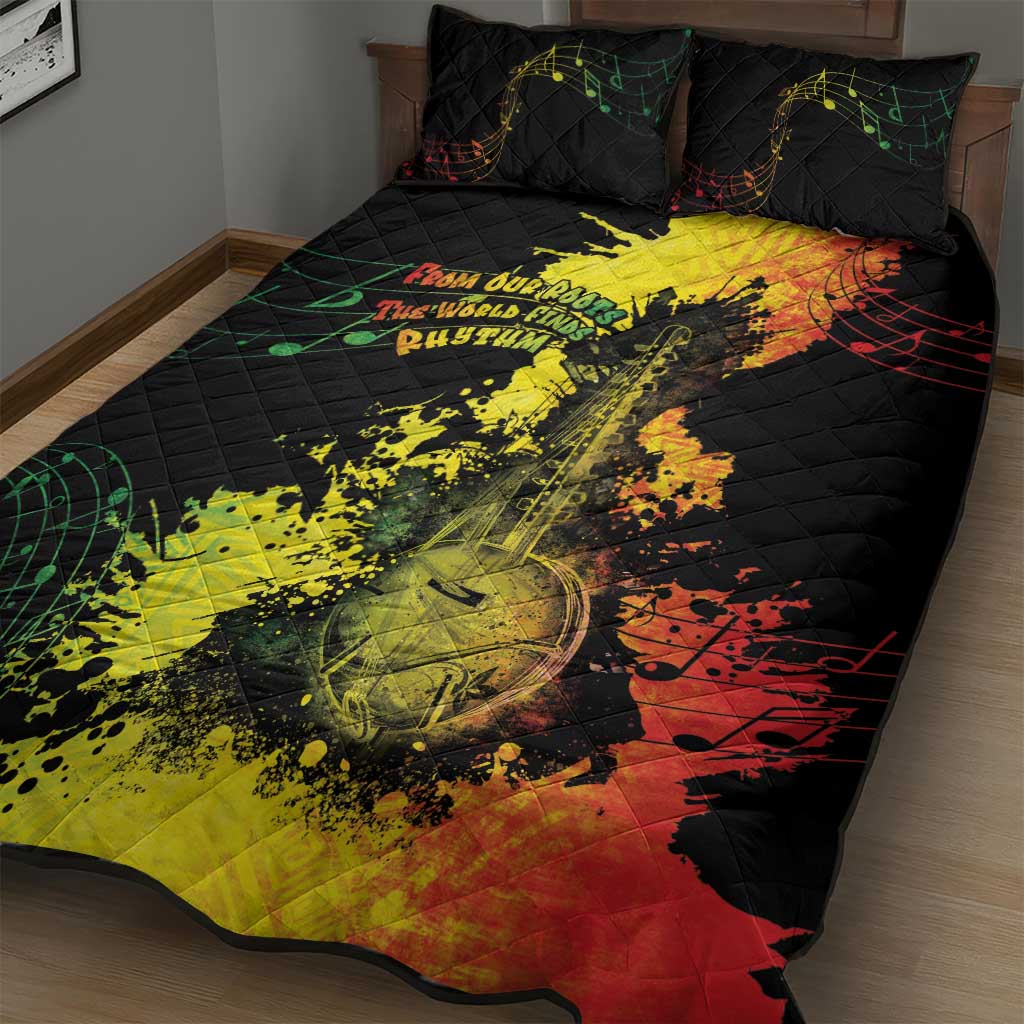 Afro Music Pride Quilt Bed Set From Our Roots The World Finds Rhythm - African Pride