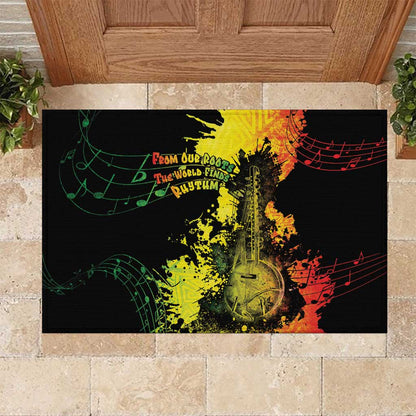 Afro Music Pride Rubber Doormat From Our Roots The World Finds Rhythm - African Pride
