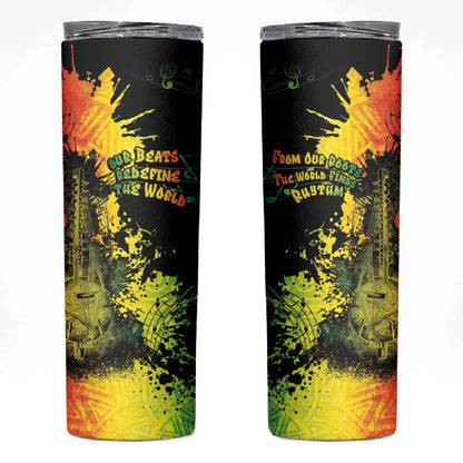 Afro Music Pride Skinny Tumbler From Our Roots The World Finds Rhythm - African Pride