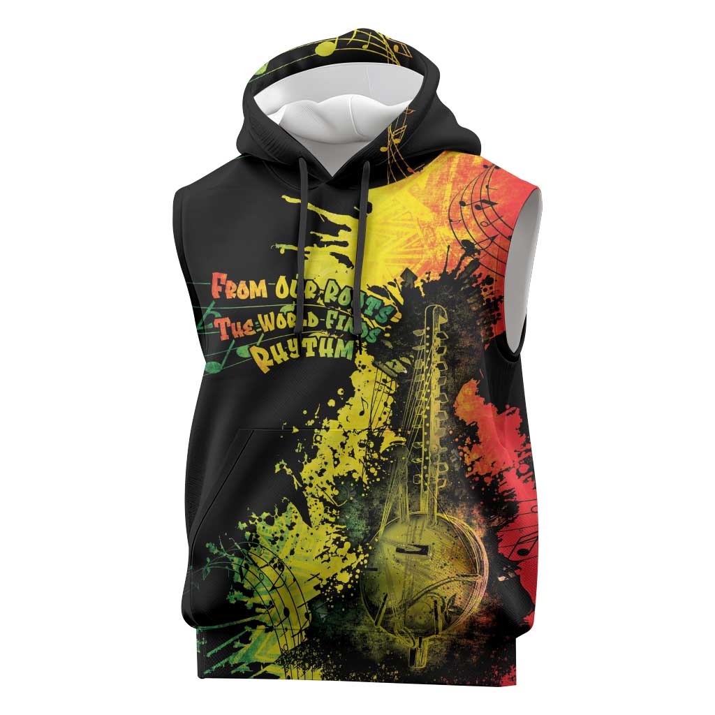Afro Music Pride Sleeveless Hoodie From Our Roots The World Finds Rhythm - African Pride