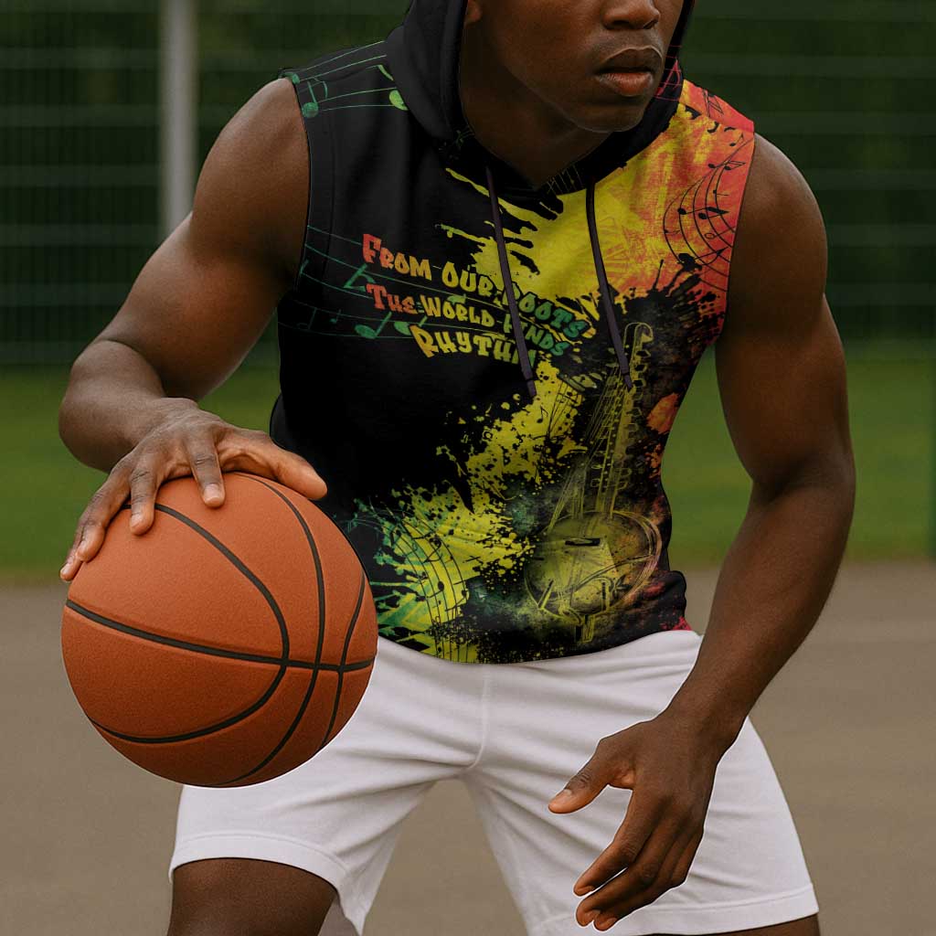 Afro Music Pride Sleeveless Hoodie From Our Roots The World Finds Rhythm - African Pride