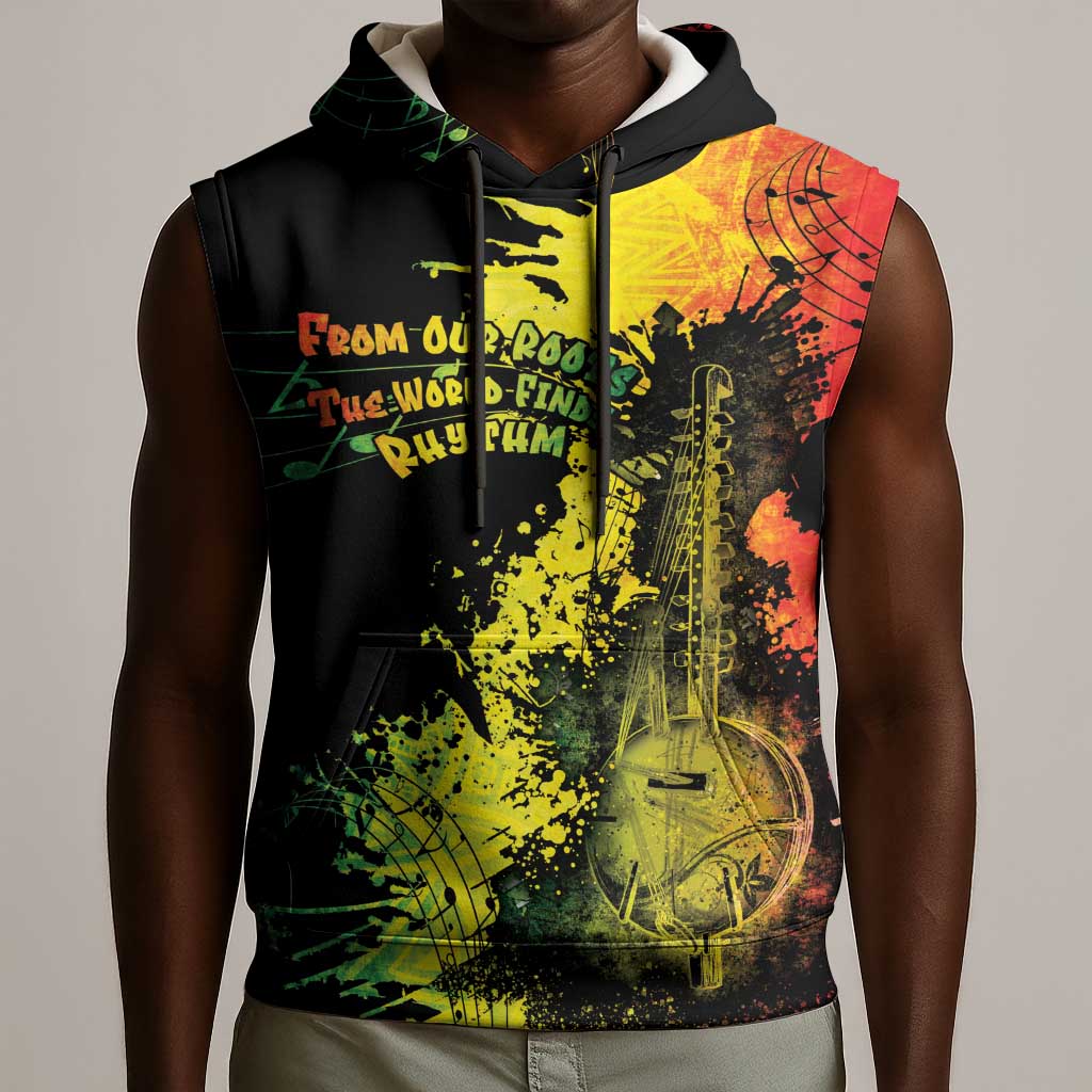 Afro Music Pride Sleeveless Hoodie From Our Roots The World Finds Rhythm - African Pride