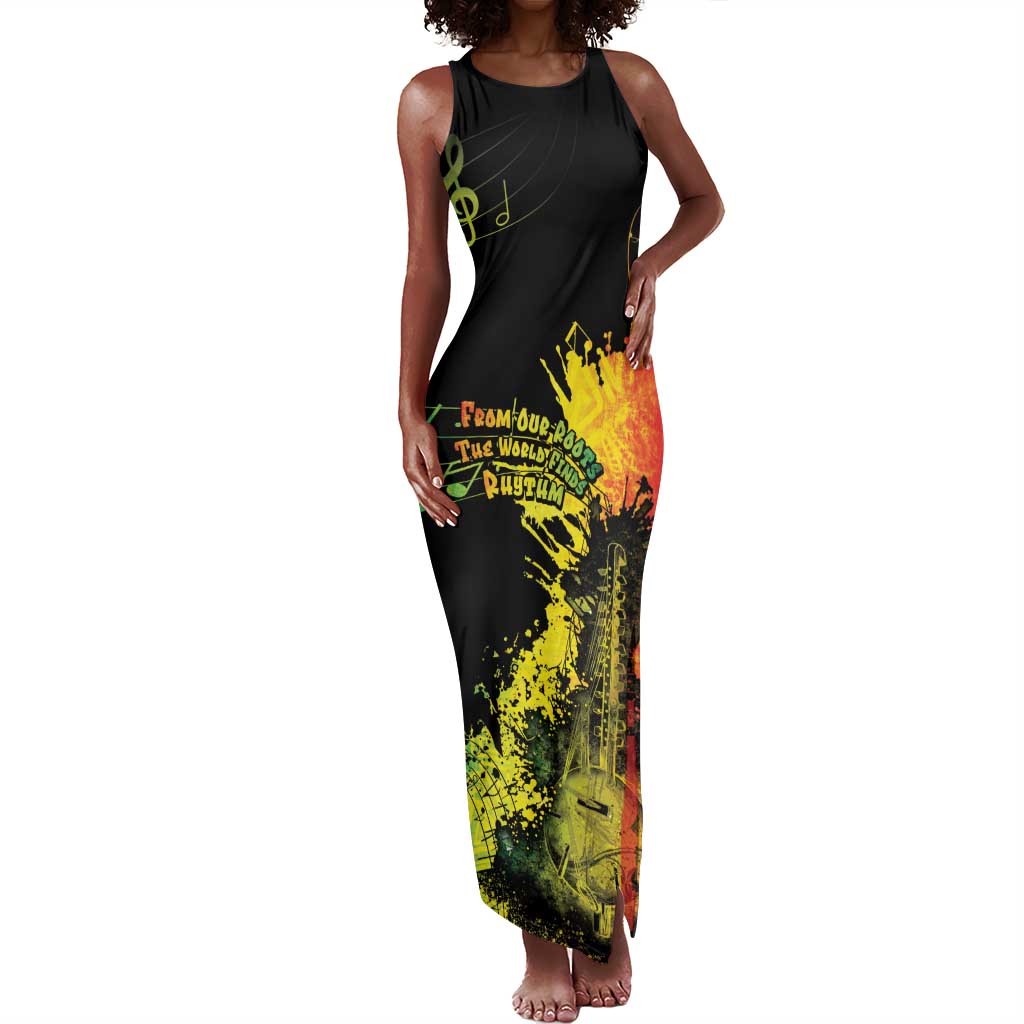 Afro Music Pride Tank Maxi Dress From Our Roots The World Finds Rhythm - African Pride