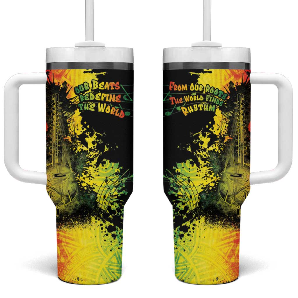 Afro Music Pride Tumbler With Handle From Our Roots The World Finds Rhythm - African Pride