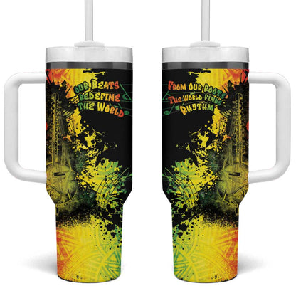 Afro Music Pride Tumbler With Handle From Our Roots The World Finds Rhythm - African Pride