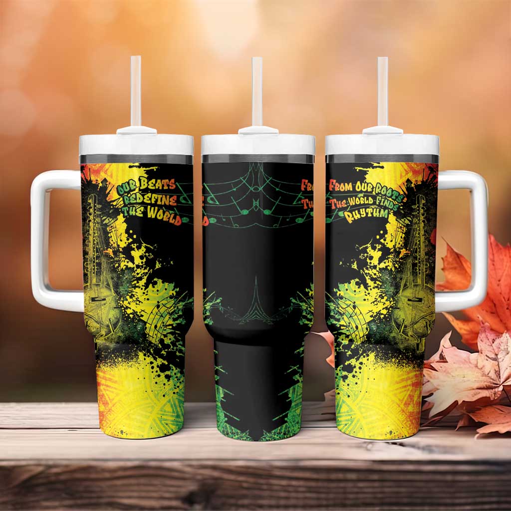 Afro Music Pride Tumbler With Handle From Our Roots The World Finds Rhythm - African Pride