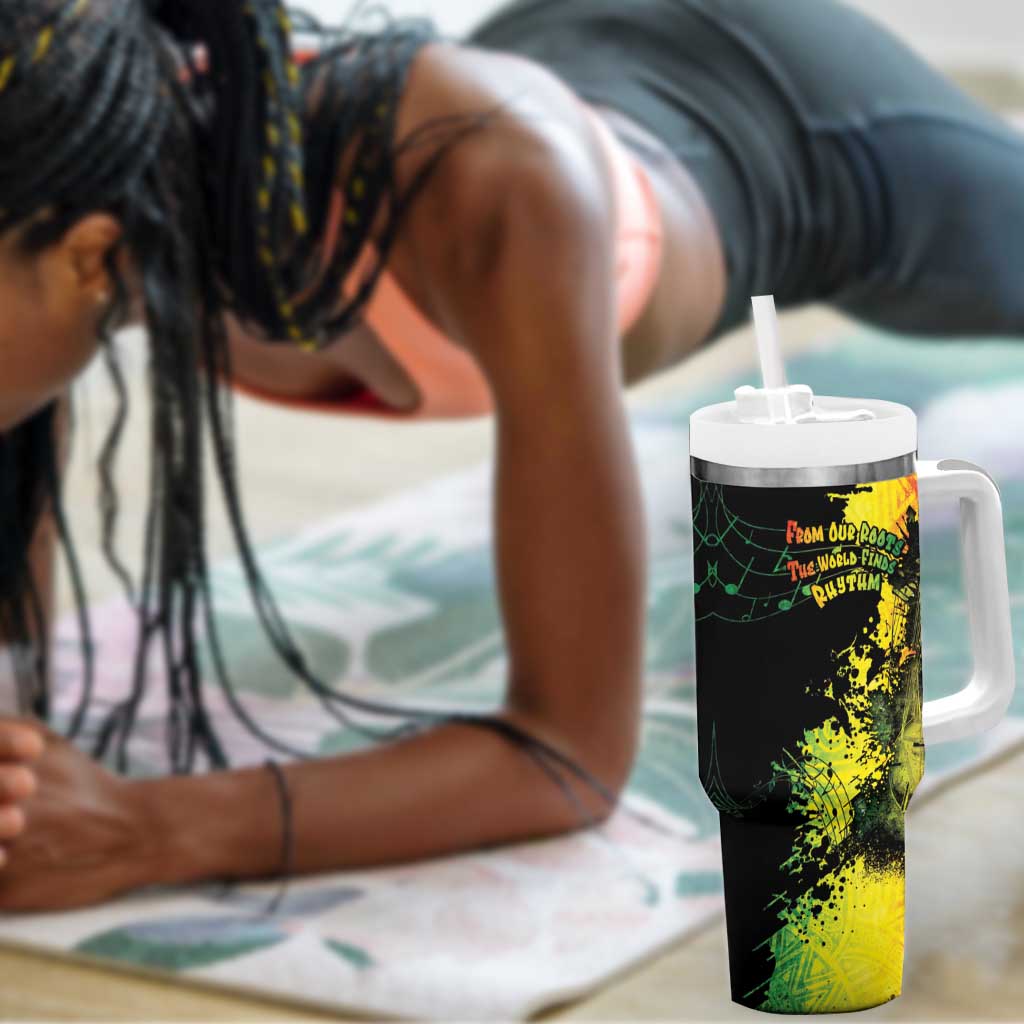 Afro Music Pride Tumbler With Handle From Our Roots The World Finds Rhythm - African Pride