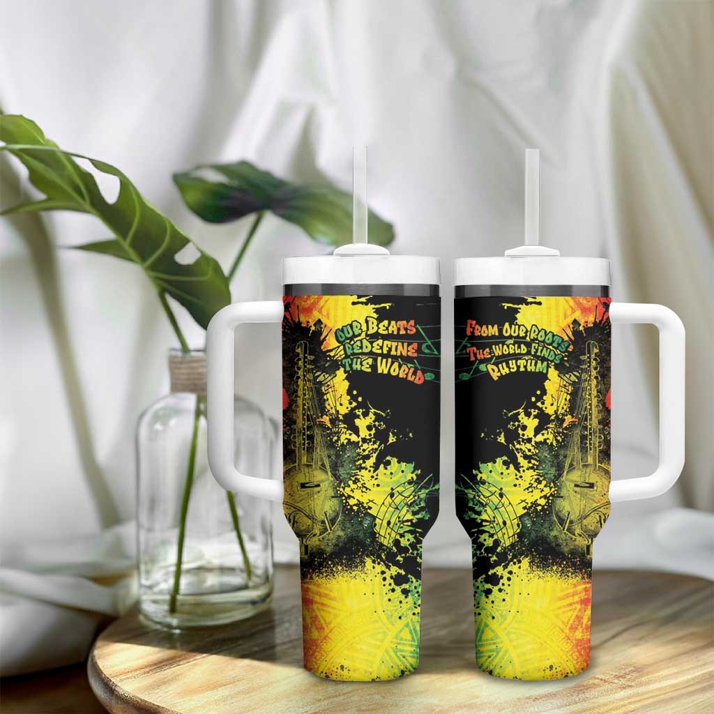Afro Music Pride Tumbler With Handle From Our Roots The World Finds Rhythm - African Pride