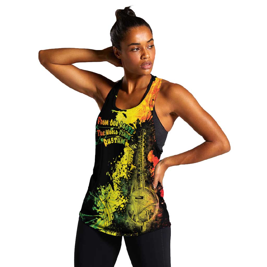 Afro Music Pride Women Racerback Tank From Our Roots The World Finds Rhythm - African Pride
