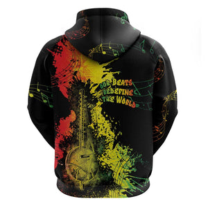 Afro Music Pride Zip Hoodie From Our Roots The World Finds Rhythm - African Pride
