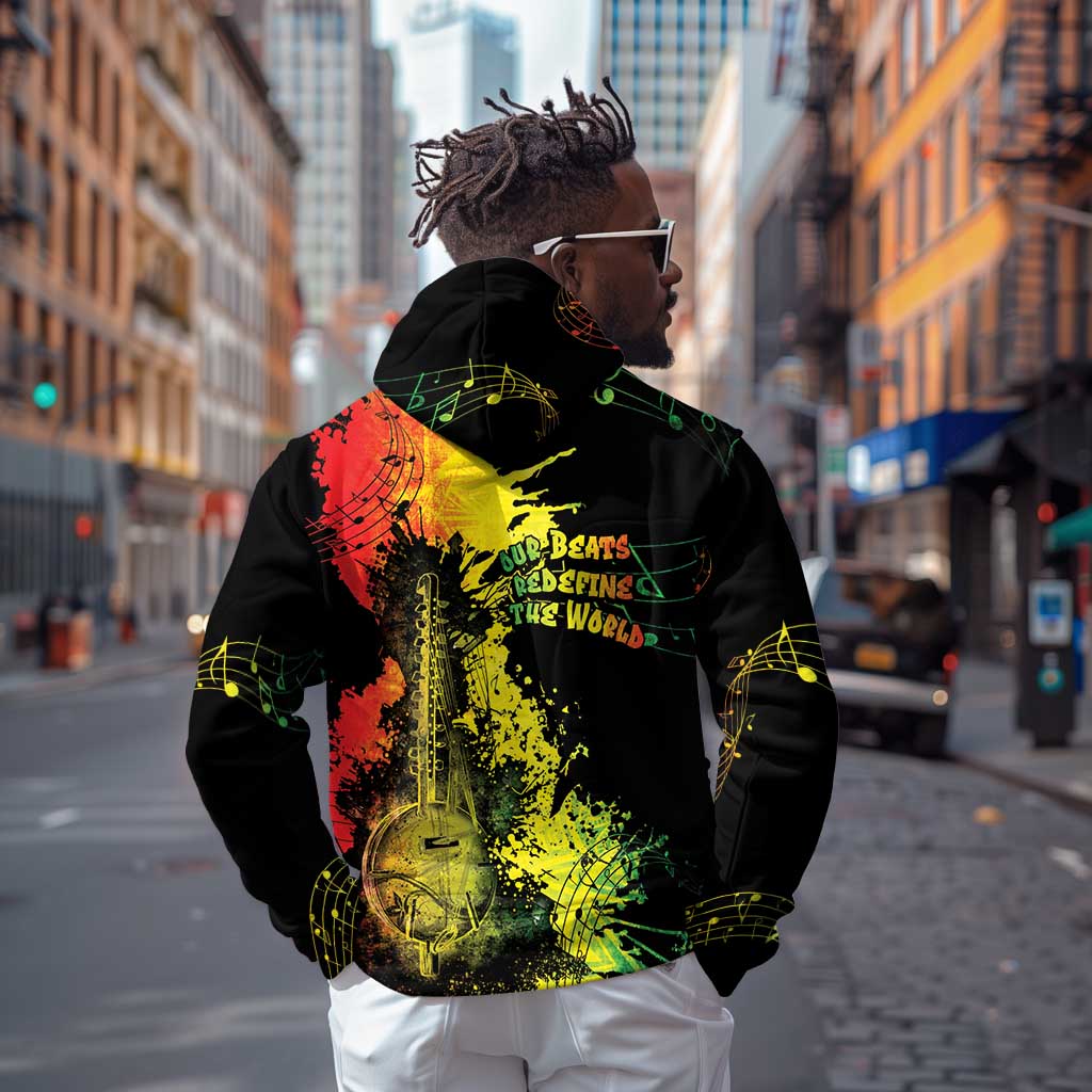 Afro Music Pride Zip Hoodie From Our Roots The World Finds Rhythm - African Pride