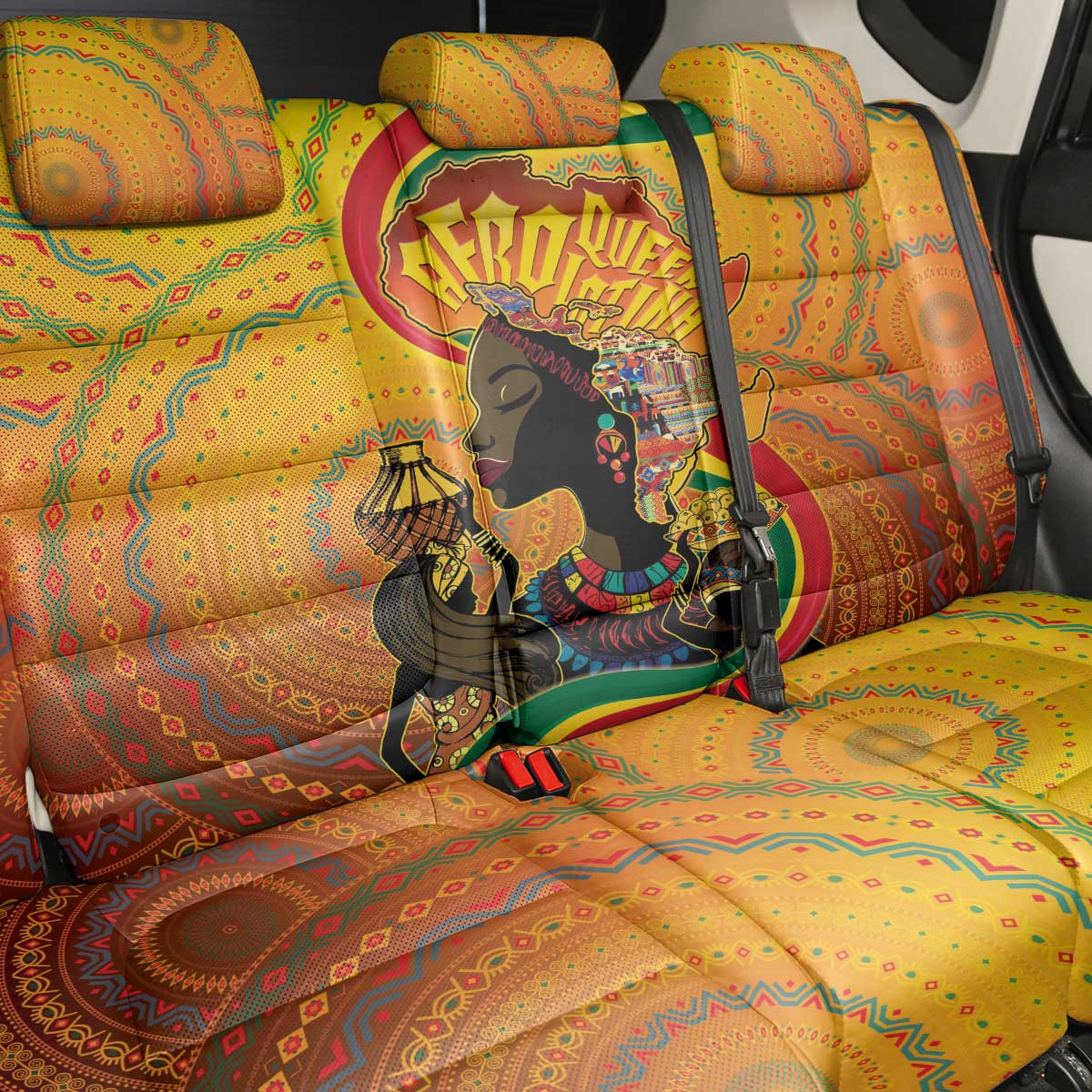 Afro Latina Queen Back Car Seat Cover The Beauty Of Black Women - African Pride