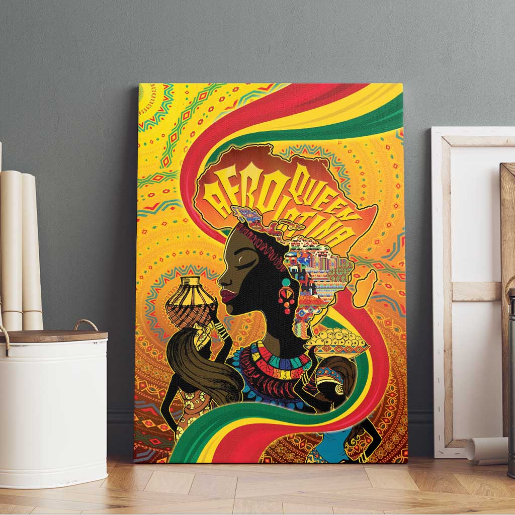 Afro Latina Queen Canvas Wall Art The Beauty Of Black Women - African Pride
