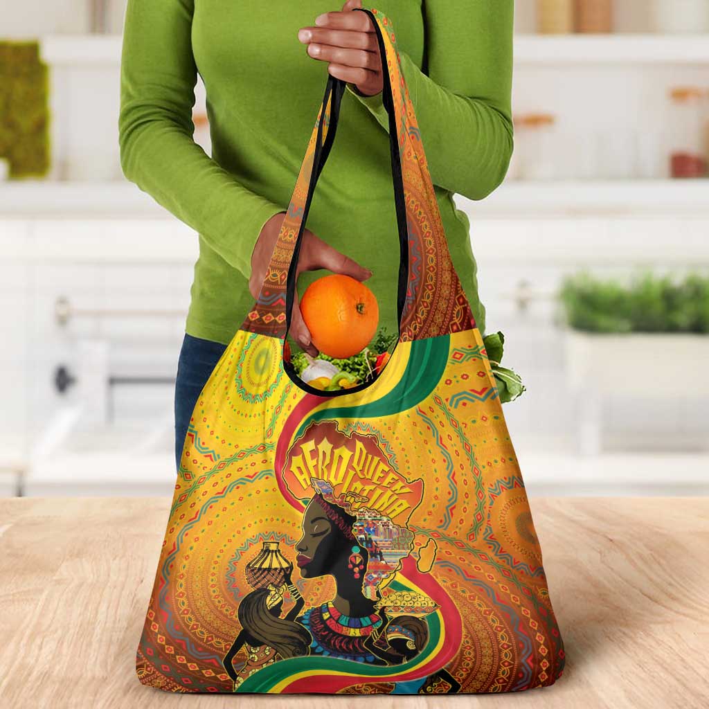 Afro Latina Queen Grocery Bag The Beauty Of Black Women - African Pride