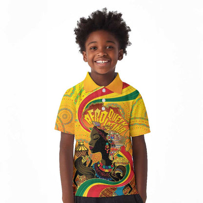 Afro Latina Queen Kid Polo Shirt The Beauty Of Black Women - African Pride