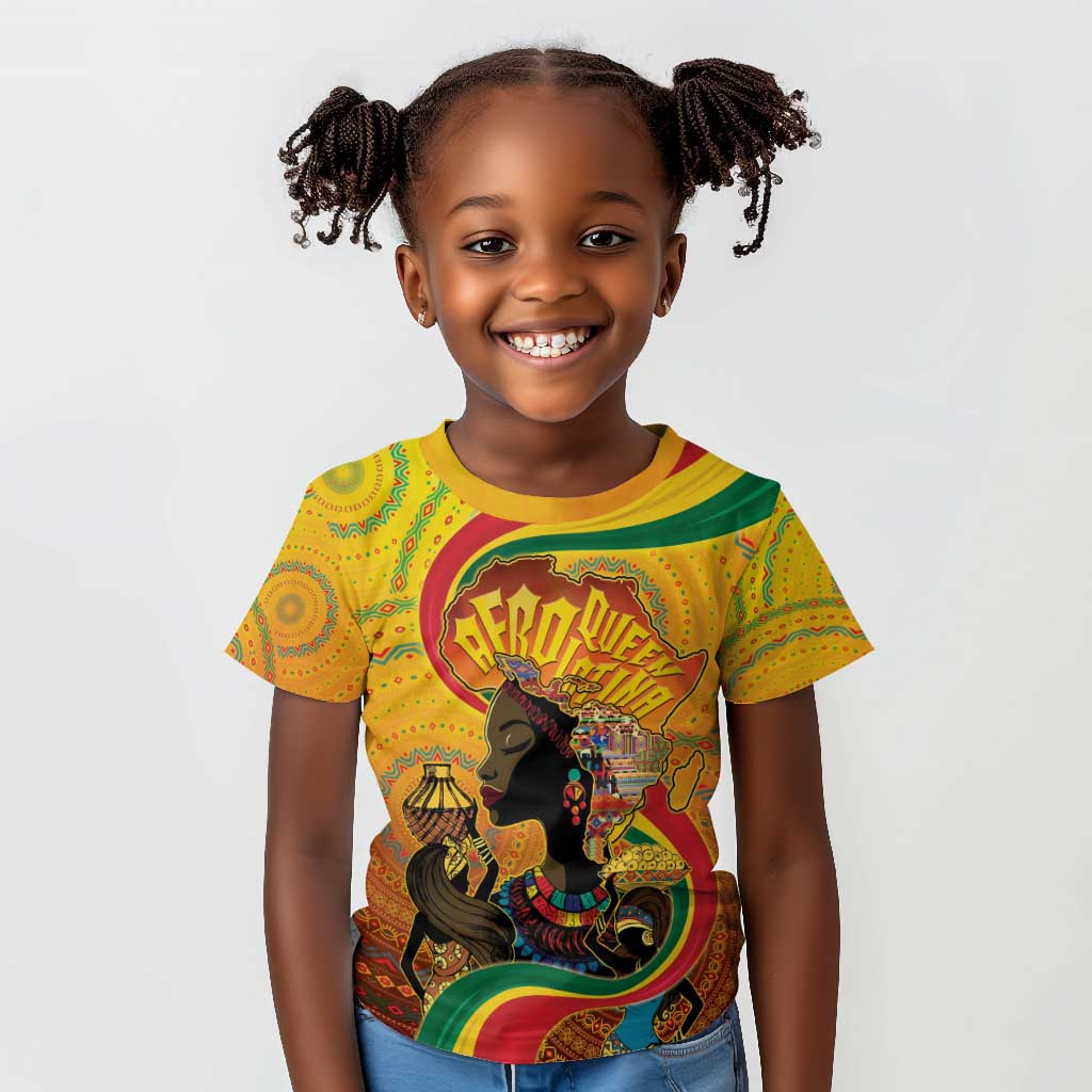 Afro Latina Queen Kid T shirt The Beauty Of Black Women - African Pride