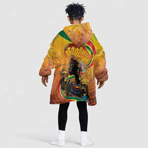 Afro Latina Queen Kid Wearable Blanket Hoodie The Beauty Of Black Women - African Pride