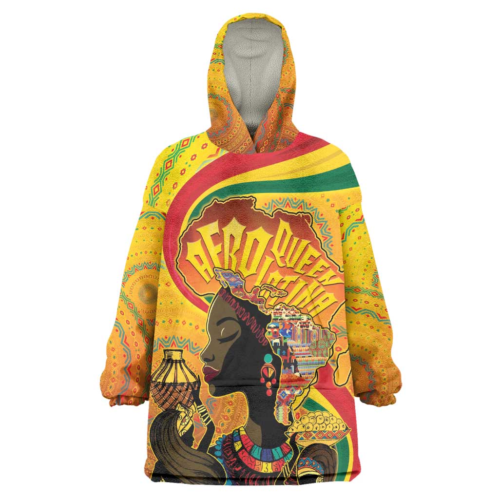 Afro Latina Queen Kid Wearable Blanket Hoodie The Beauty Of Black Women - African Pride