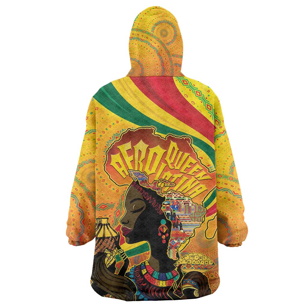 Afro Latina Queen Kid Wearable Blanket Hoodie The Beauty Of Black Women - African Pride