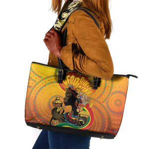 Afro Latina Queen Leather Tote Bag The Beauty Of Black Women - African Pride