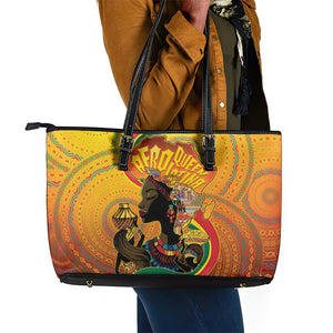 Afro Latina Queen Leather Tote Bag The Beauty Of Black Women - African Pride