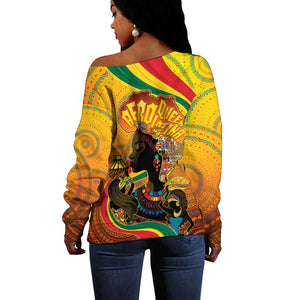Afro Latina Queen Off Shoulder Sweater The Beauty Of Black Women - African Pride